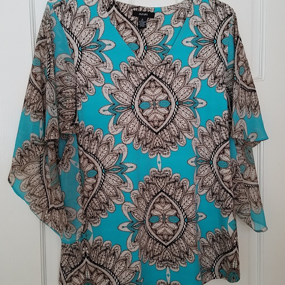 Alfani, Silky blouse top, size M